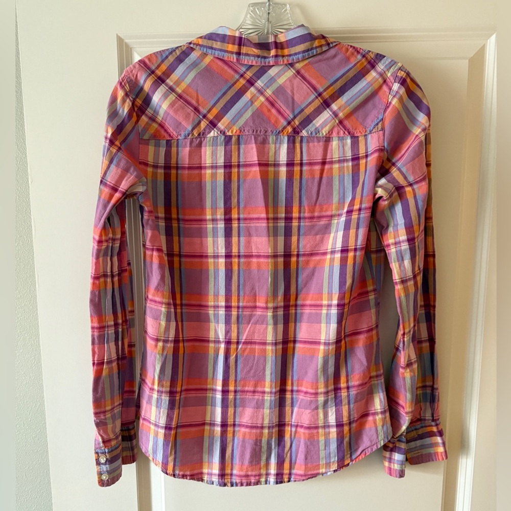 Merona Multicolor Pink Plaid Shirt - Picture 2 of 3
